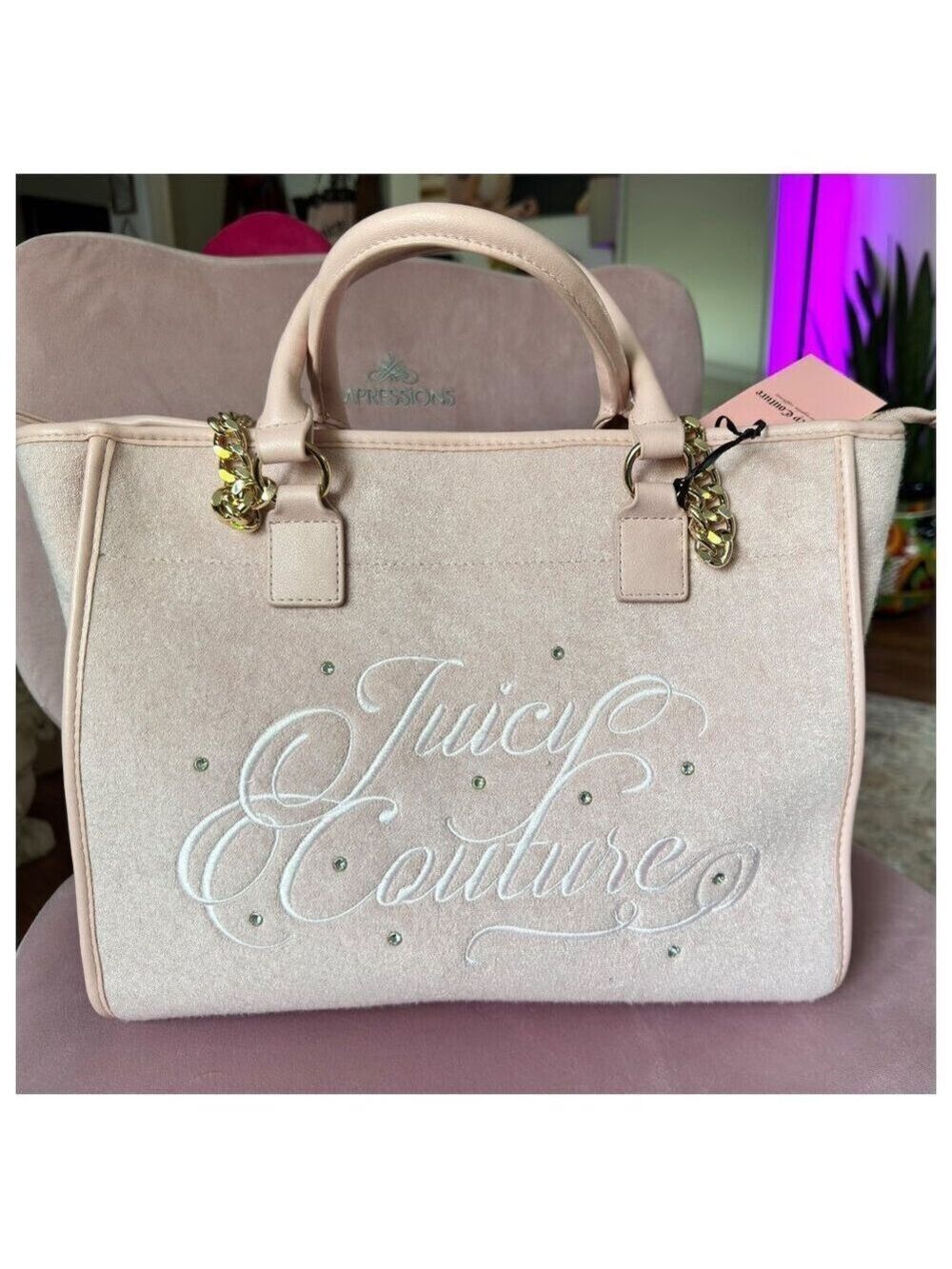 Juicy Couture Juicy Beach Tote in Pink Diamond NWT